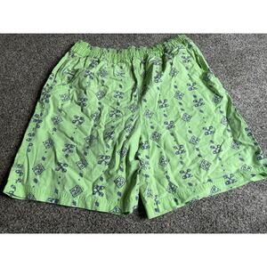 Vintage 90’s Beach Boulevard Men’s Surf Geometric Baggy Neon Beach Shorts Medium